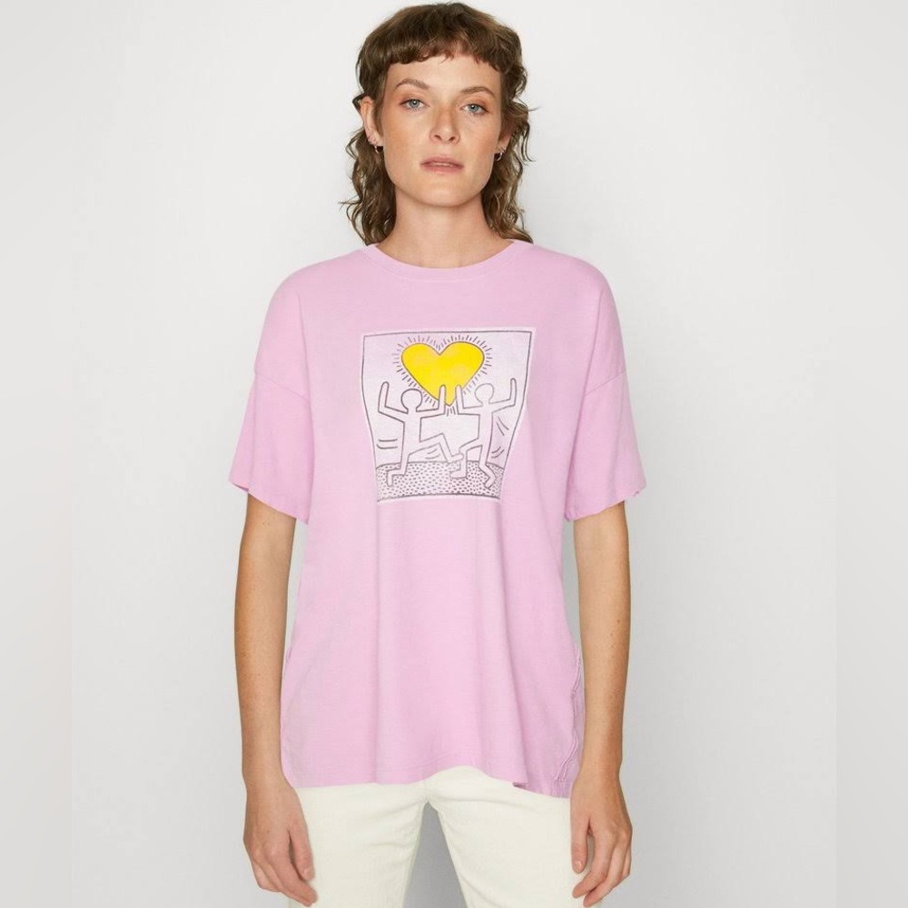 Aerie Keith Haring Oversized Limited Edition Tee Shirt. Size XS